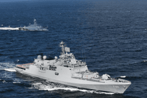 Indian Naval ship Tabar conducts exercise with German Navy in Hamburg