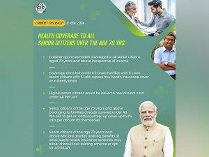 Union Cabinet approves health cover for all aged 70 and above