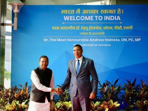 Jamaican PM Andrew Holness arrives in New Delhi on his maiden visit
