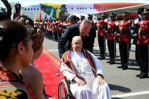 Pope Francis arrives in East Timor as part of a 12-day visit to Southeast Asia & Oceania