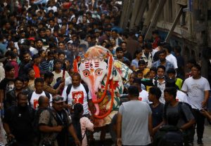 President of Nepal witnesses mega street festival Indra Jatra Today in Kathmandu