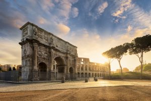 Ancient Roman Arch of Constantine damaged after violent storm