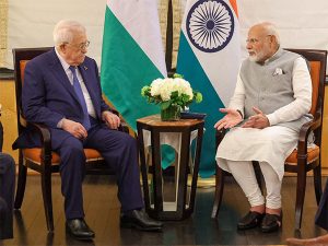 PM Modi expresses "deep concern" on Gaza situation during bilateral meeting with Palestinian President