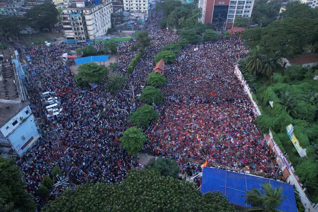 Bangladesh: Sanatan Jagaran Mancha calls for implementation of 8-point demand from Chittagong rally