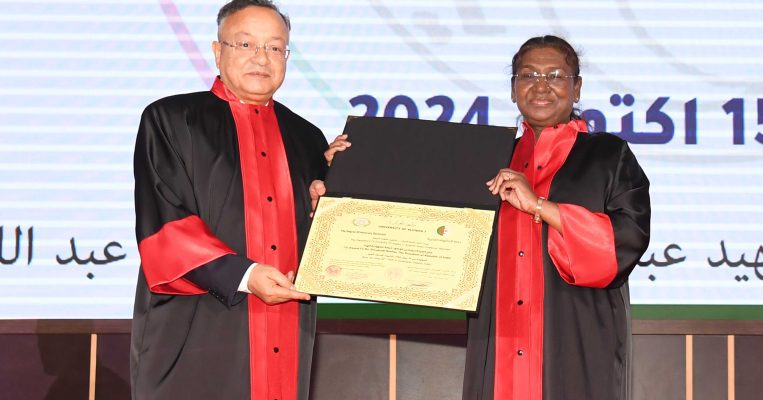 President Murmu conferred Honorary Doctorate in Algeria