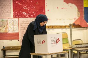 Tunisians vote in election, with main rival to President Saied in prison