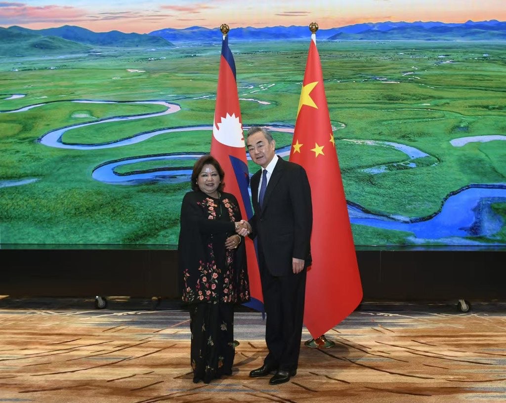 Nepal’s Foreign Minister Dr Arzu Rana Deuba meets Wang Yi in Chengdu