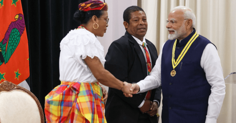 PM Modi dedicates Dominica’s top National Award to 140 crore Indians