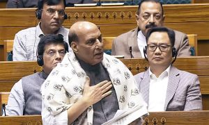 'Attempts to portray Constitution as gift of particular party": Rajnath Singh attacks Congress during debate on Constitution