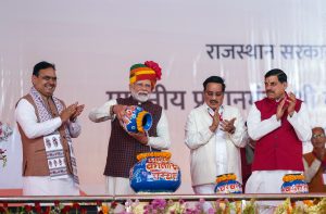 "Double engine govt becoming symbol of good governance," says PM Modi at the 'Ek Varsh-Parinaam Utkarsh' programme