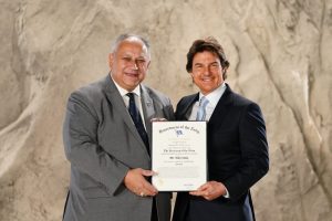 Tom Cruise honored with US Navy's highest civilian award