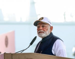 'Unwavering commitment to building robust, self-reliant defence sector', PM Modi dedicates naval combatants to nation