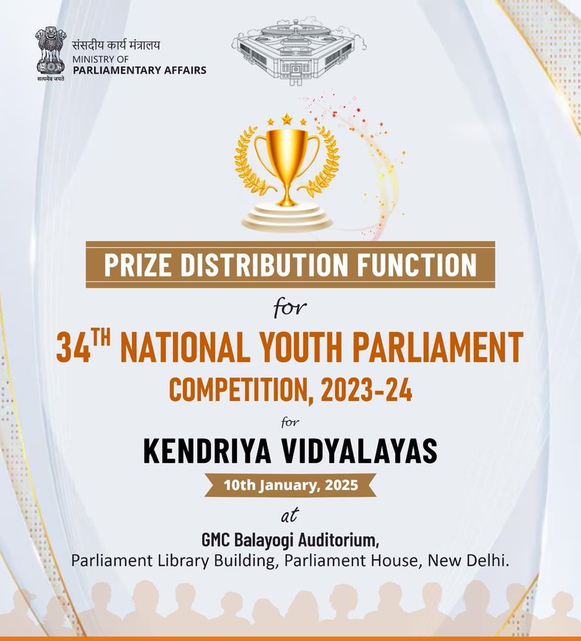 Celebrating Youth Engagement: 34th National Youth Parliament Competition awards on Friday