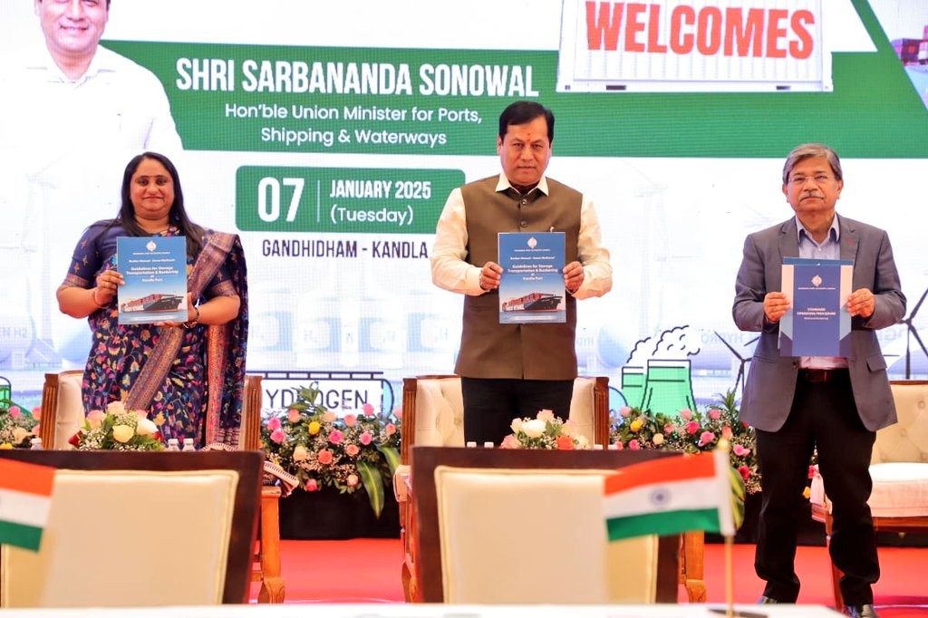 Union Minister Sonowal unveils ₹57,000 crore capacity to boost at Kandla Port