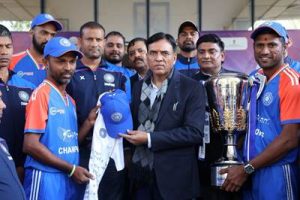 Sports minister Mandaviya felicitates Indian PD cricket team, assures full govt support for 'Divyang' athletes
