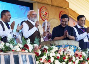 PM Modi holds roadshow in Guwahati, praises Assam government for 'Jhumoir Binandini' programme