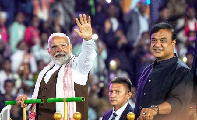 PM Modi congratulates Himanta Biswa Sarma on taking oath as Assam chief minister