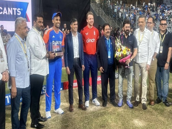 Former UK PM Rishi Sunak attends fifth T20I between India and England in Mumbai