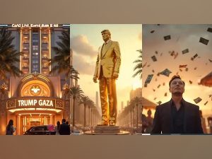 Trump shares AI-generated video of Gaza transformation, featuring golden statue and 'Will Set You Free' song