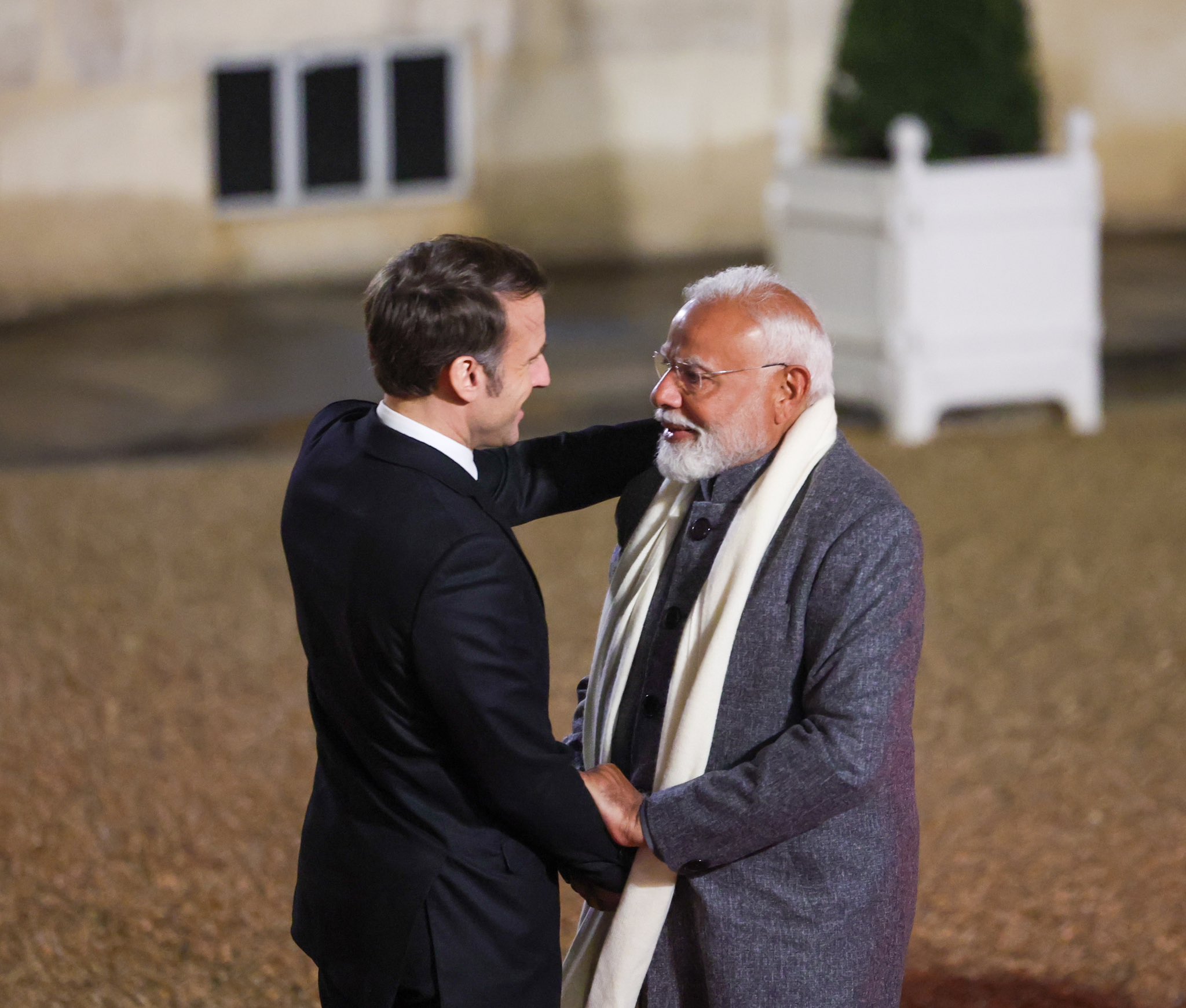 PM Modi attends dinner hosted by President Macron at Elysee Palace