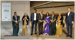 "Breathing Threads" Fashion Show showcases Indian Handlooms at Bharat Tex 2025