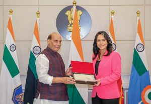 Rajnath Singh discusses defence, intelligence sharing with Tulsi Gabbard
