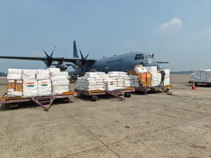 First tranche of 15 tonnes of relief material from India lands in quake-hit Myanmar