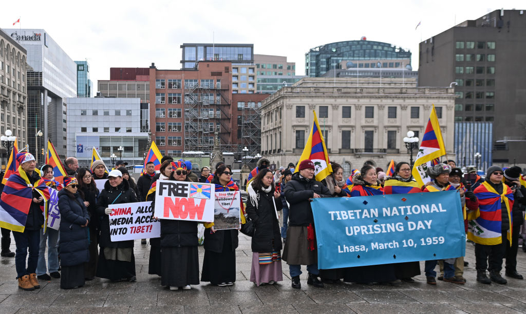 Tibetan diaspora protests in Vienna on 66th anniversary of Uprising Day