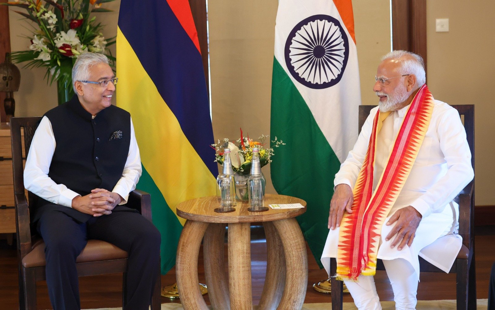 PM Modi meets Pravind Jugnauth, discusses strengthening bilateral ties