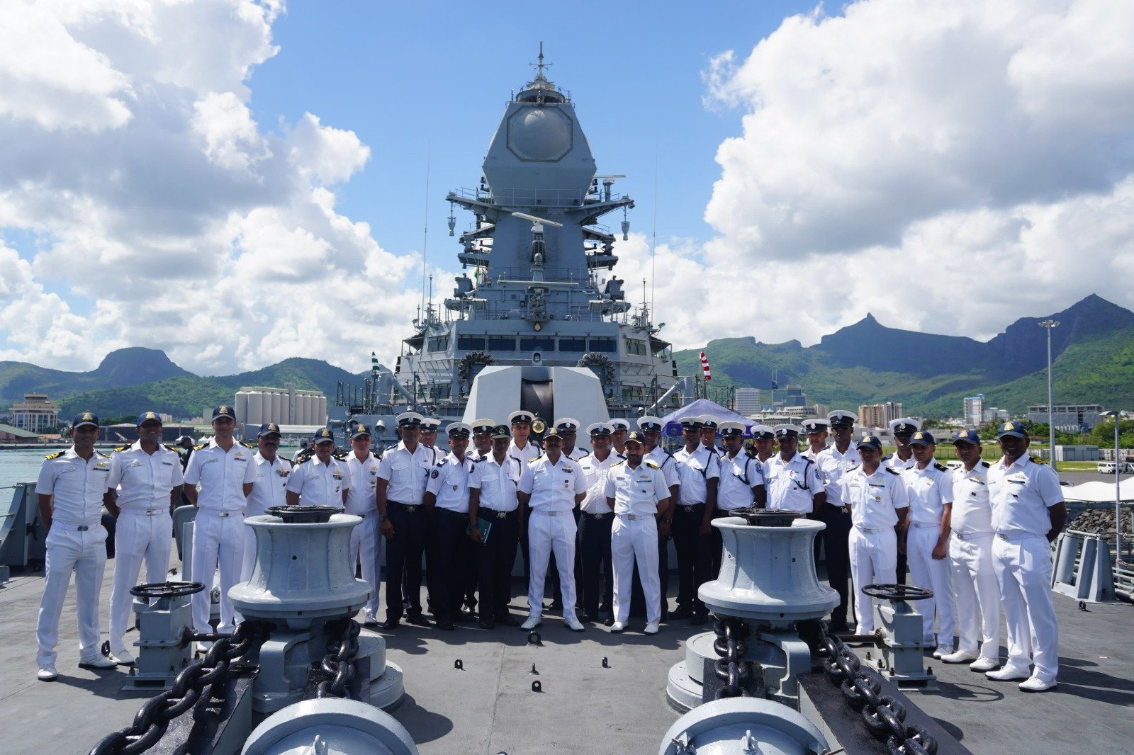 Indian Navy contingent joins the National Day parade of Mauritius