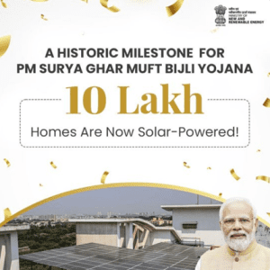 India’s Solar Revolution: PM Surya Ghar achieves milestone of 10 lakh solar installations