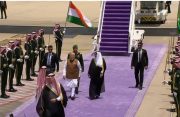 PM Modi lands in Jeddah, receives rousing welcome