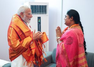 PM Modi meets Olympic medallist Karnam Malleswari, lauds her role in mentoring young athletes