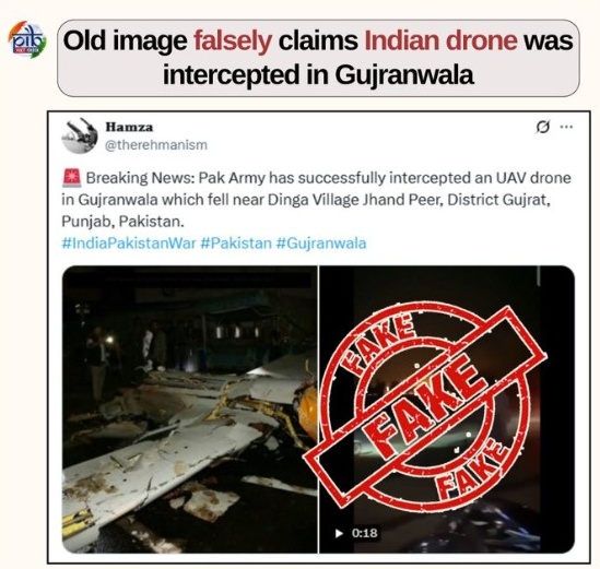 Govt debunks claim of Indian UAV shot down in Pakistan, shares evidence