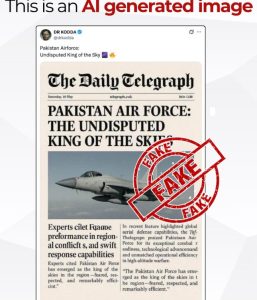 PIB flags AI-generated fake Daily Telegraph report cited by Pakistan minister