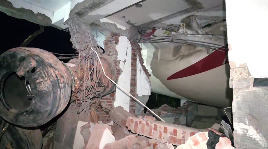 Doctors' hostel extensively damaged in Air India plane crash