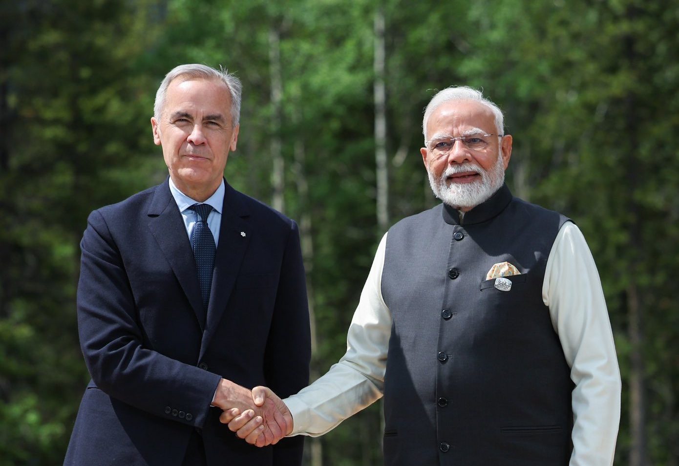 Canadian PM Mark Carney welcomes PM Narendra Modi for G7 summit