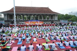 Sri Lankan ministers, cricketers join Yoga enthusiasts for IDY celebrations