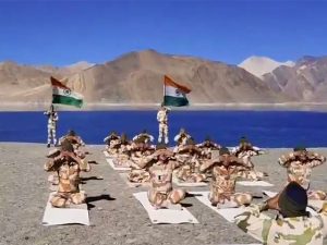 International Yoga Day: Indo-Tibetan Border Police perform yoga at altitude of over 14000 ft
