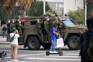 US deploys Marines to Los Angeles as police break up fourth day of protests