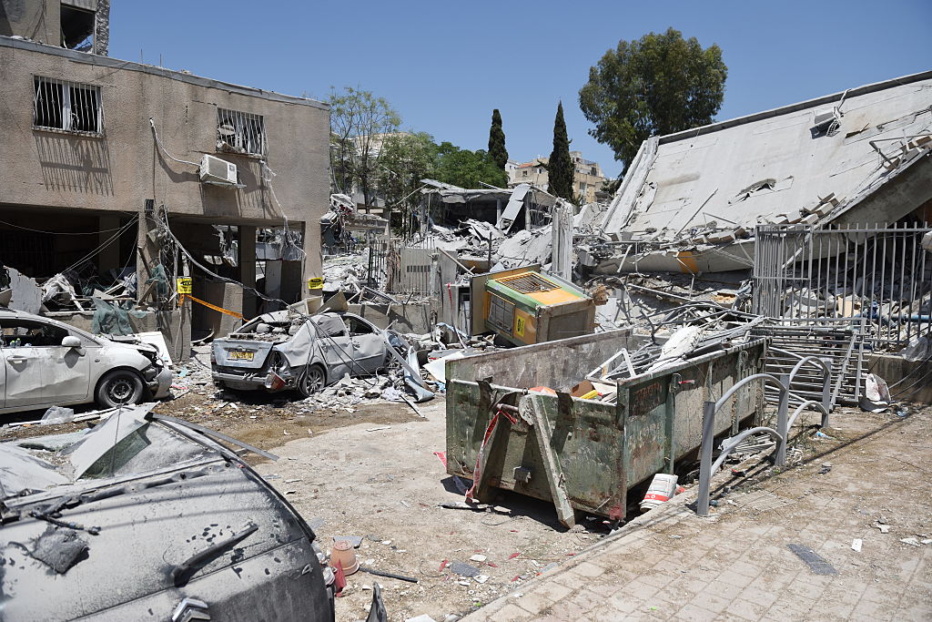 Building Struck by Iranian Ballistic Missile During Barrage in Petah Tikva, Israel