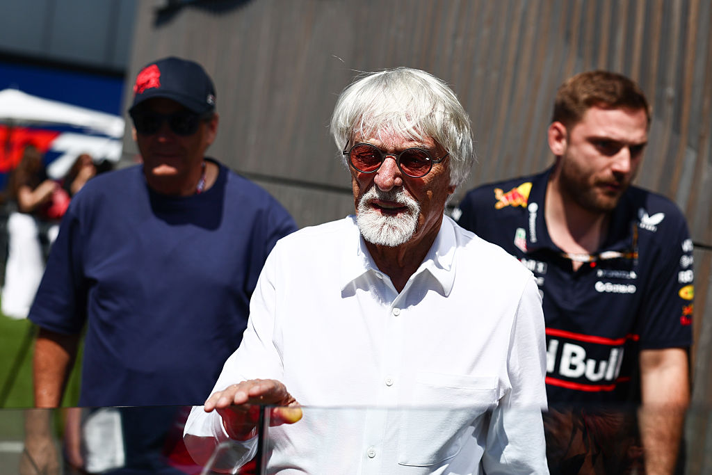 Former supremo Ecclestone makes F1 podium debut at 94