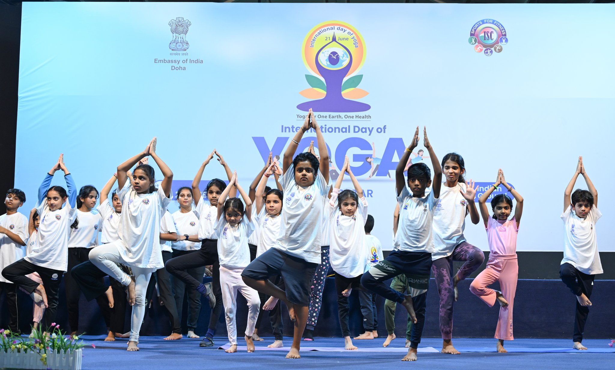 Over 1,000 Participate in 11th International Day of Yoga Celebrations in Qatar