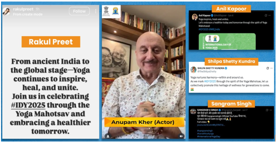 Celebrities rally for yoga ahead of IDY 2025