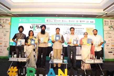 Dr. Mansukh Mandaviya launches ‘Urban Adda 2025’ and cycling books, calls cycling the “Solution to Pollution”