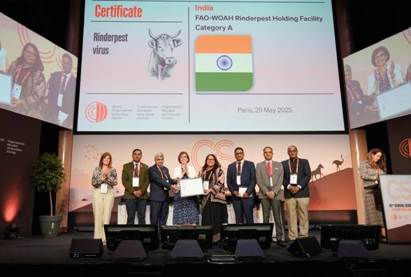 India joins elite global group for Rinderpest Containment as ICAR-NIHSAD Bhopal earns category A status
