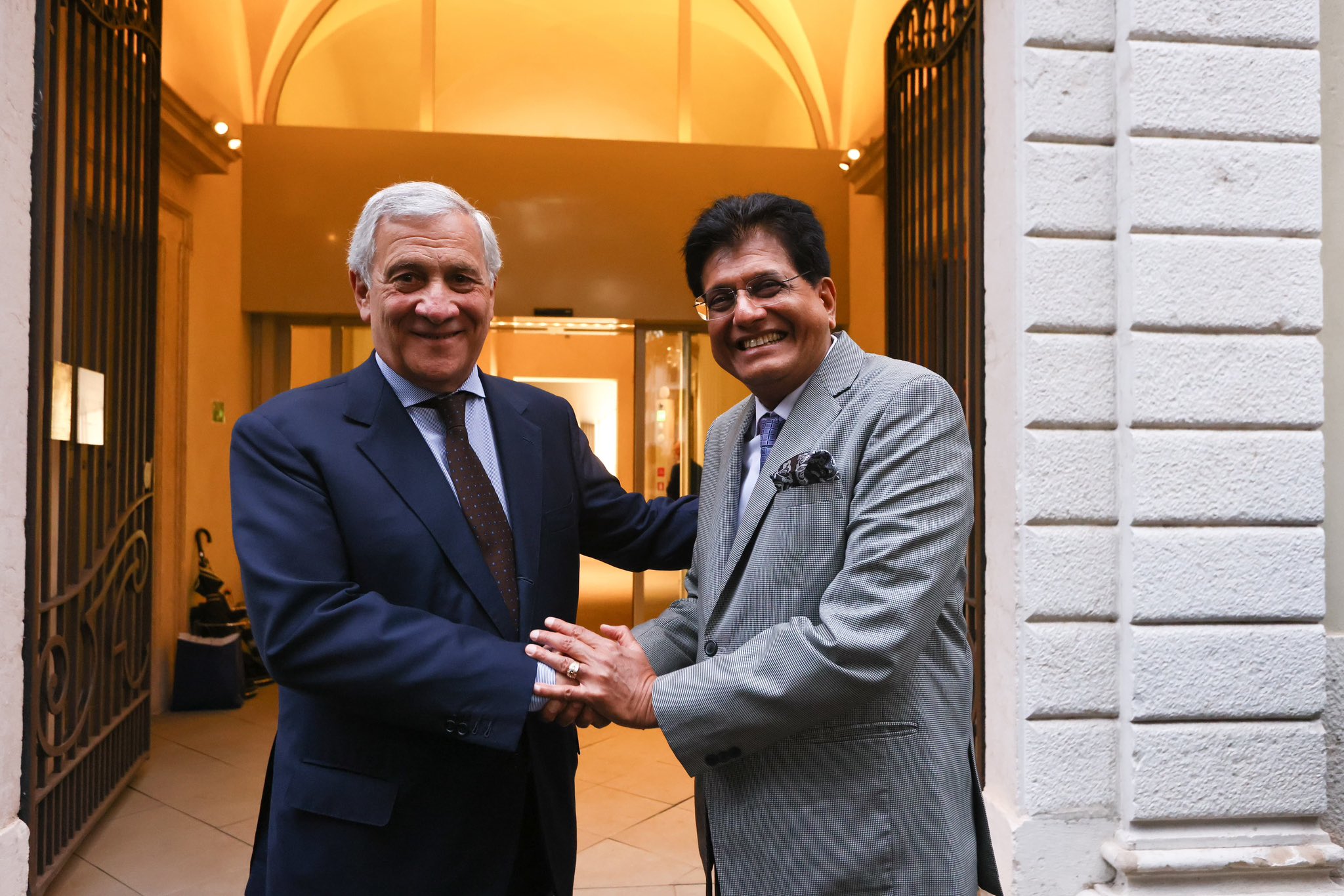 Piyush Goyal holds high-level meeting with Italian Deputy PM Antonio Tajani in Brescia