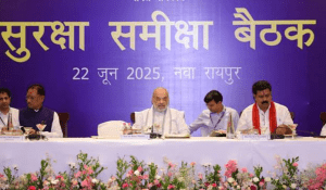 Amit Shah chairs key anti-Naxal meetings in Chhattisgarh, lays foundation stone for forensic institutes