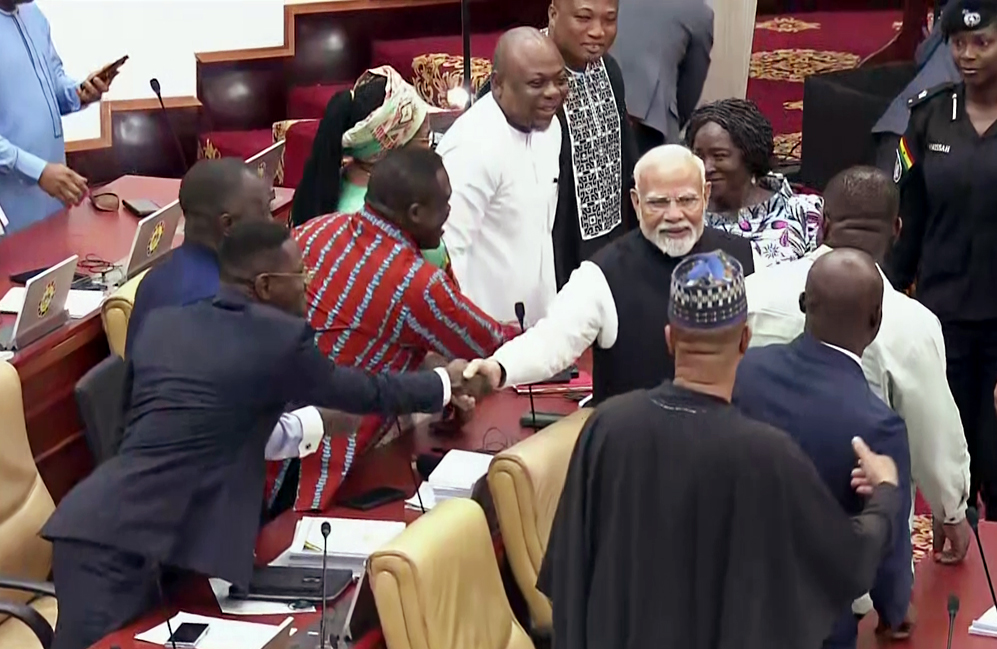 PM Modi invites Ghana’s legislators to visit new Indian Parliament