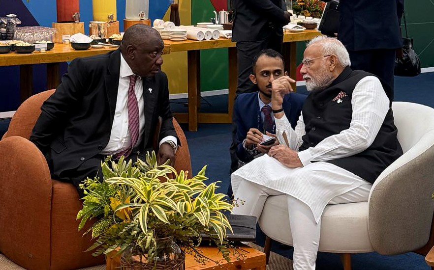 Good catching up with my friend: PM Modi meets South African President Ramaphosa